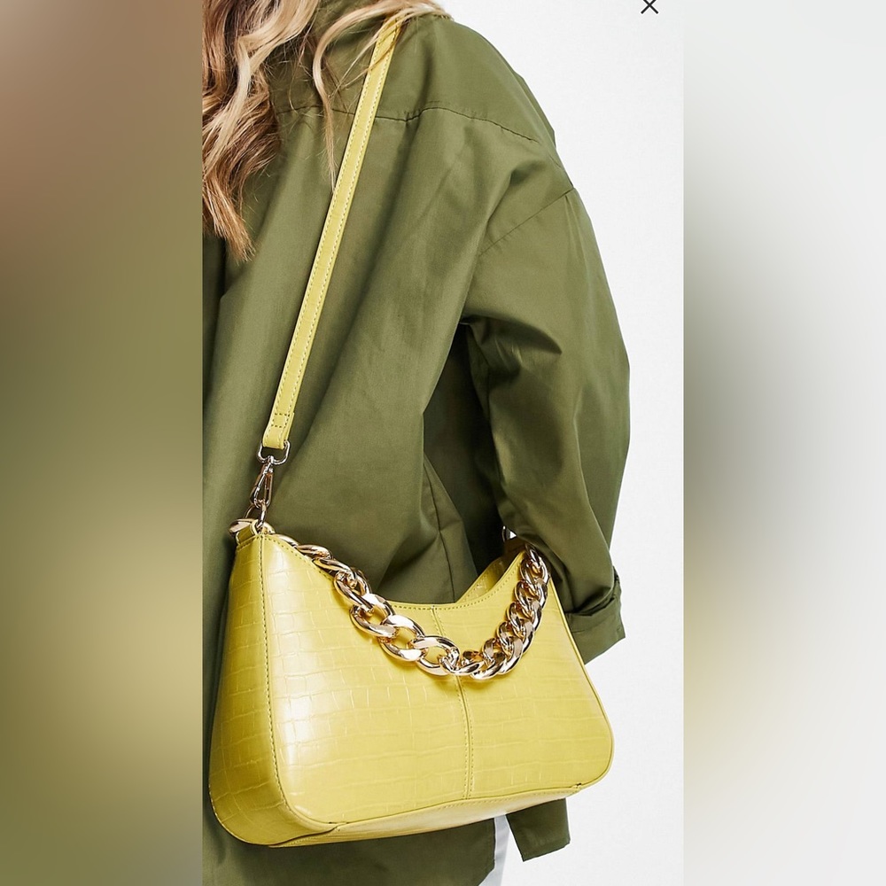 NEW Topshop Faux Croc Crossbody Purse